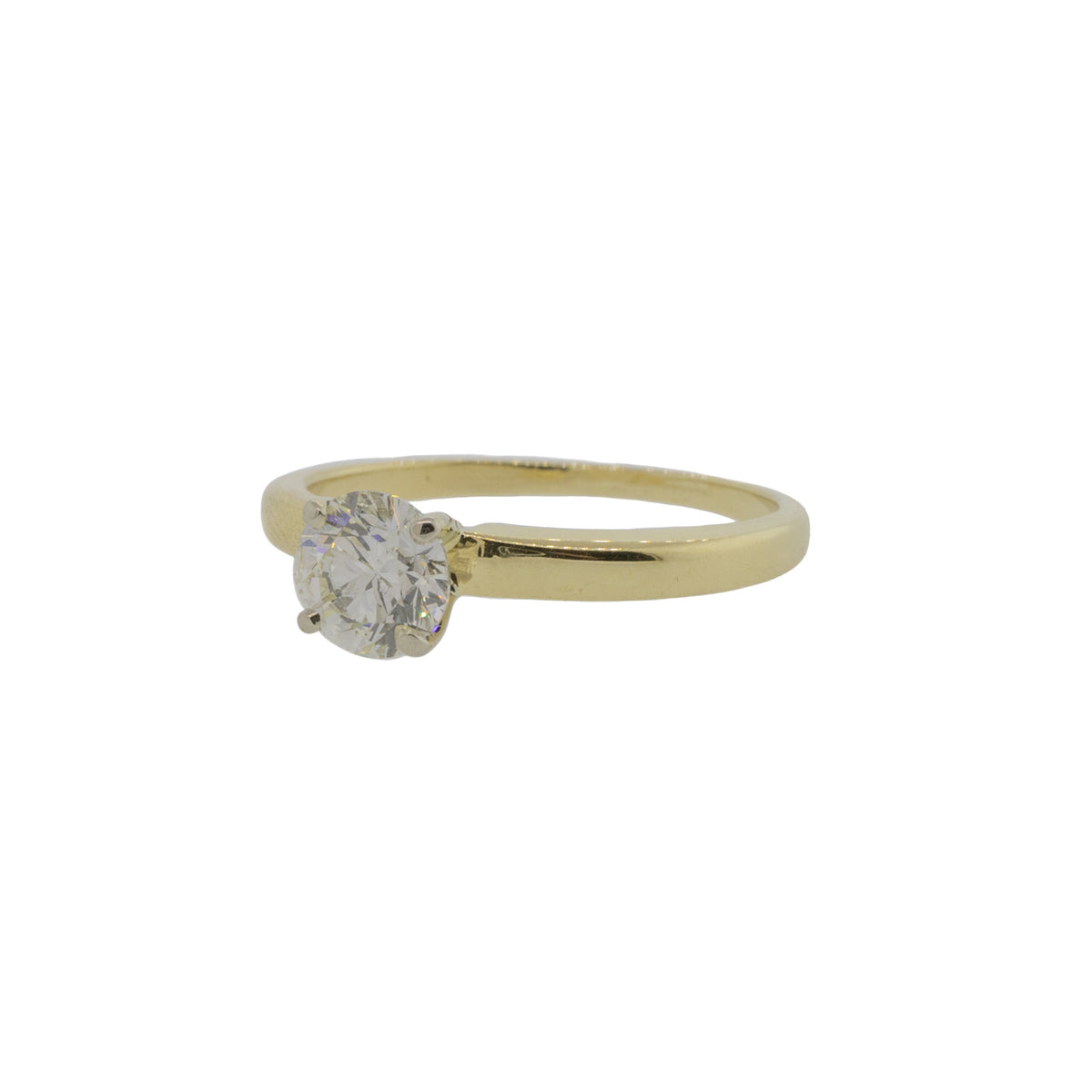 Two-Toned Round Brilliant Diamond Ring