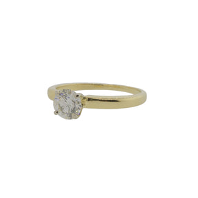 Two-Toned Round Brilliant Diamond Ring