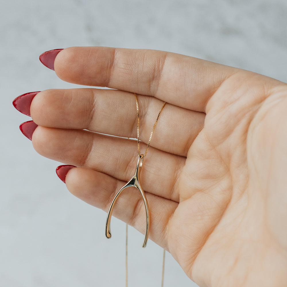 Wishbone Pendant Necklace