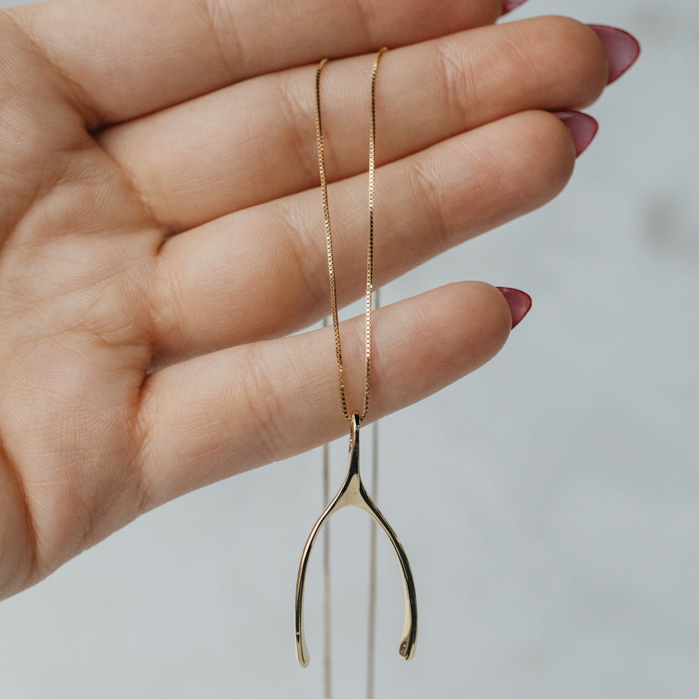 Wishbone Pendant Necklace