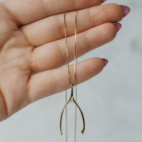 Wishbone Pendant Necklace