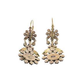 Georgian Old Cut Diamond Dangle Earrings