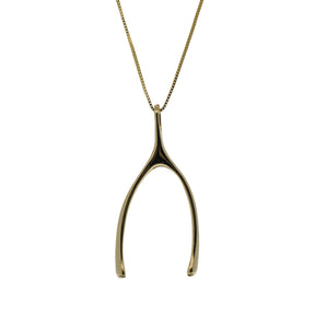Wishbone Pendant Necklace