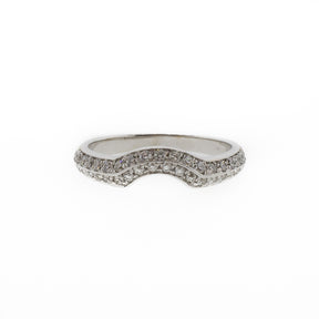 White Gold Diamond Contour Band