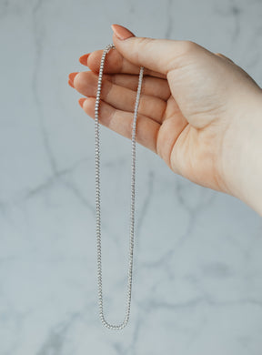 -18K White Gold Diamond Choker