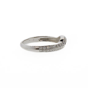 White Gold Diamond Contour Band