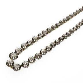 Genuine Antique Georgian Old Mine Diamond Riviere Necklace