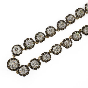Genuine Antique Georgian Old Mine Diamond Riviere Necklace