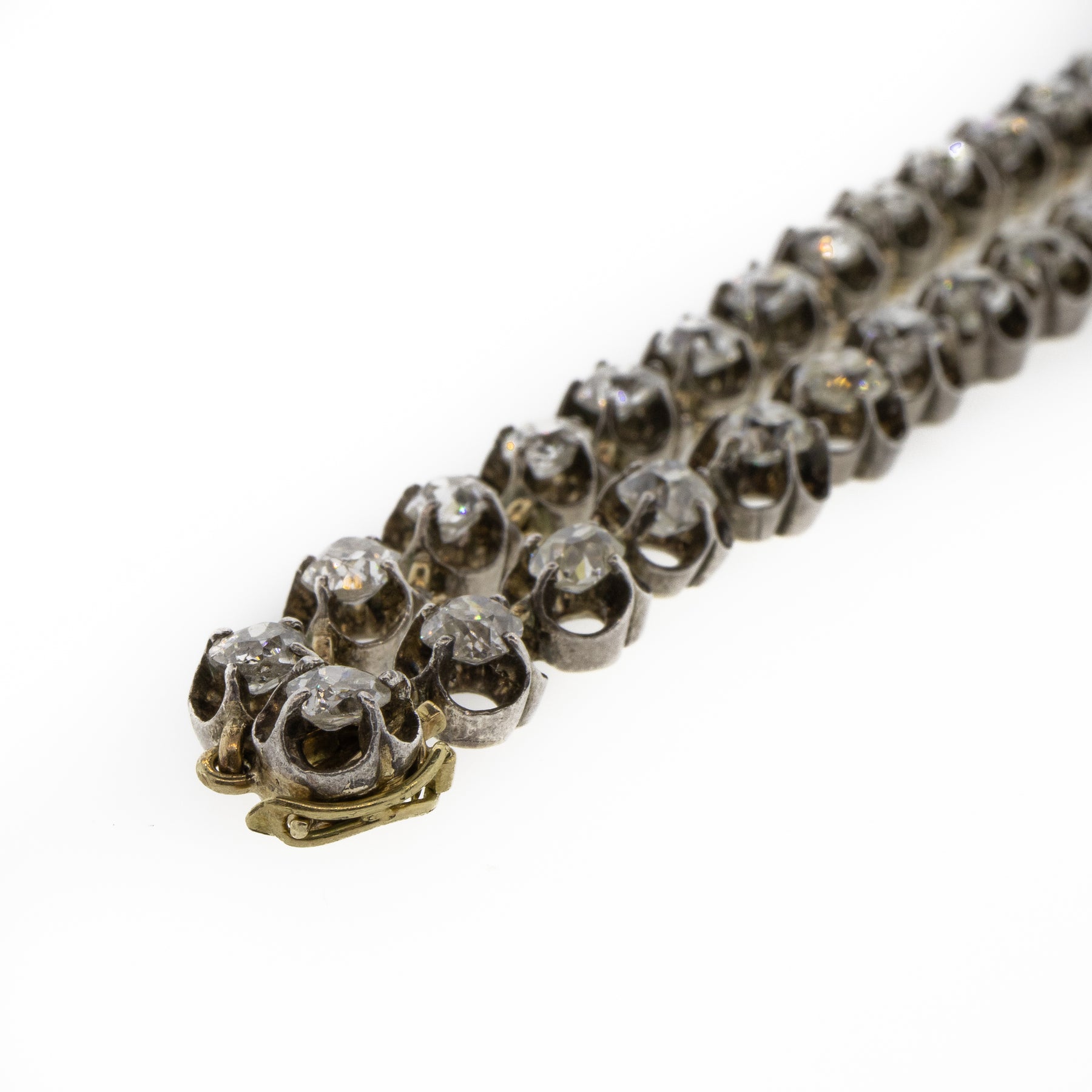 Genuine Antique Georgian Old Mine Diamond Riviere Necklace