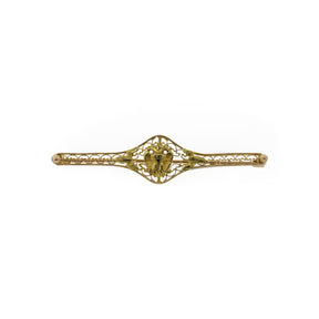 Long Latice 14K Yellow Gold Sorority Pin