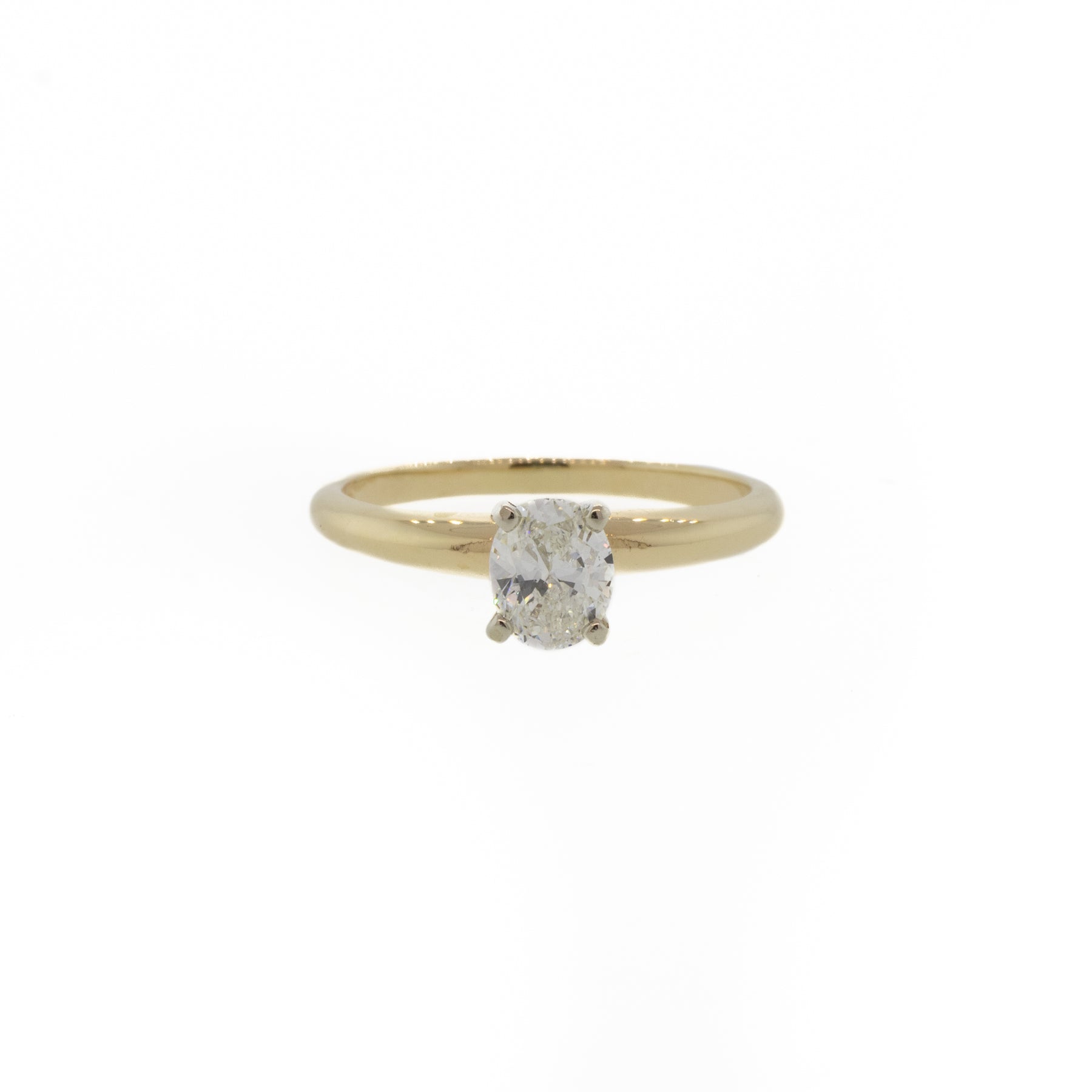 Oval Solitaire Natural Diamond Ring