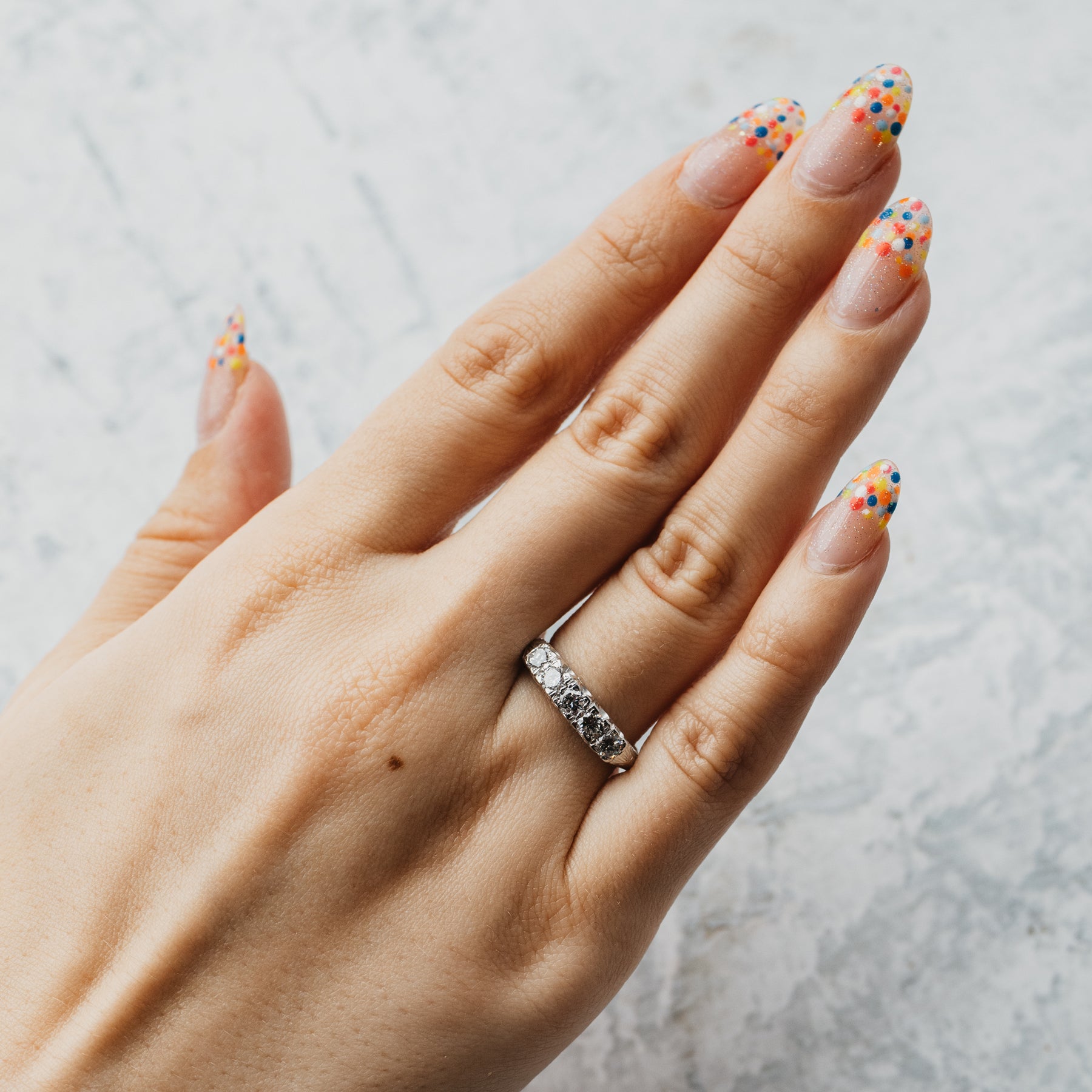 Platinum Five Stone Diamond Ring