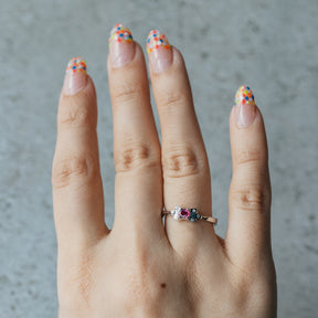 18K White Gold Oval Ruby and Diamond Ring