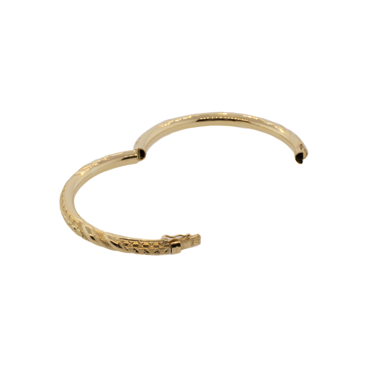 Engraved Hinge Bangle Bracelet