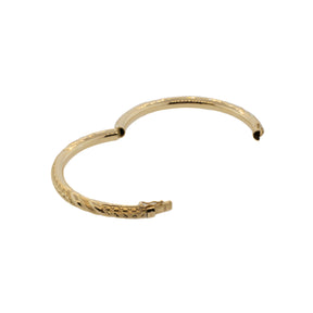 Engraved Hinge Bangle Bracelet