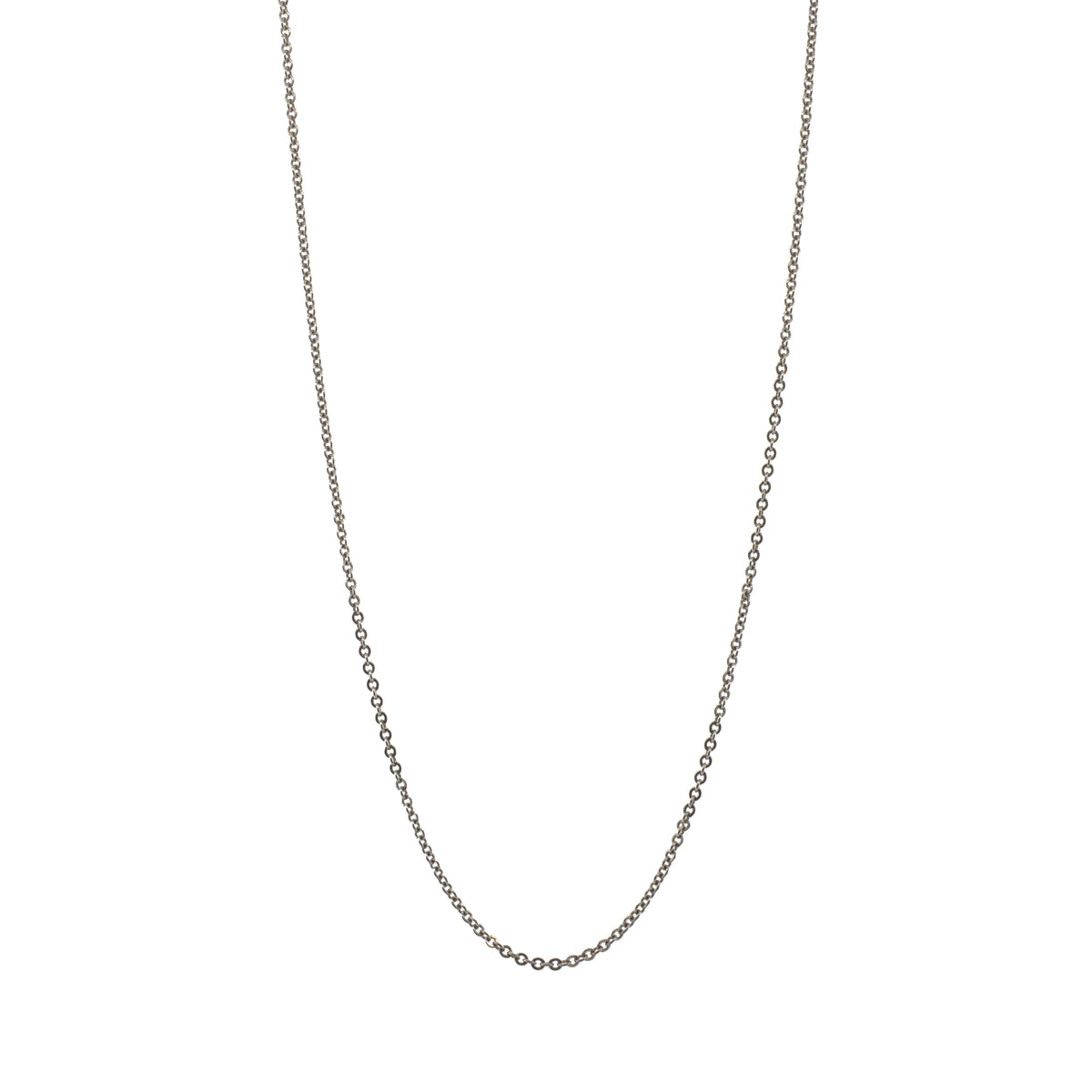 14K White Gold Adjustable Light Cable Chain