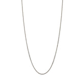 14K White Gold Adjustable Light Cable Chain