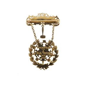 1908 Engraved Order of the Eastern Star Medallion