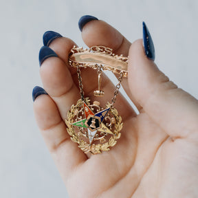 1908 Engraved Order of the Eastern Star Medallion