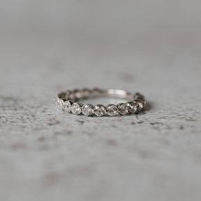 Platinum Round Cut Diamond Anniversary Band