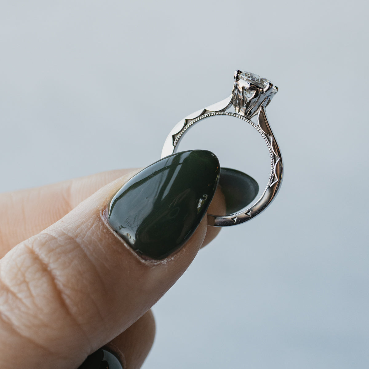 Platinum Tacori 1.13ct Round Brilliant Diamond Ring