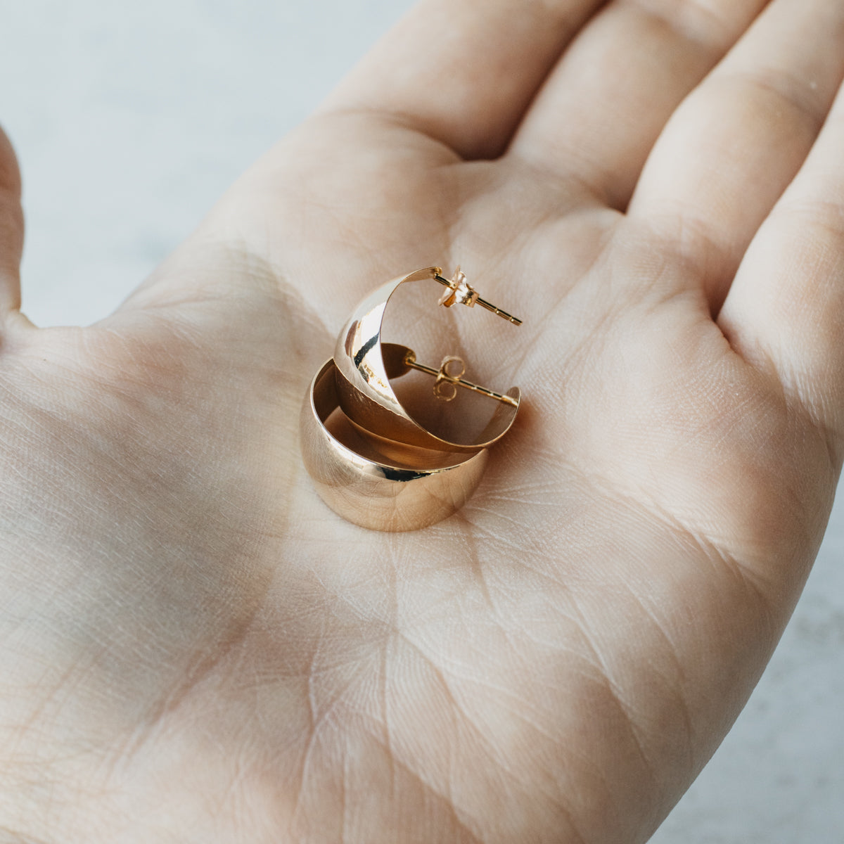 Tapered Half Hoop Earrings