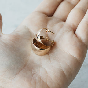 Tapered Half Hoop Earrings