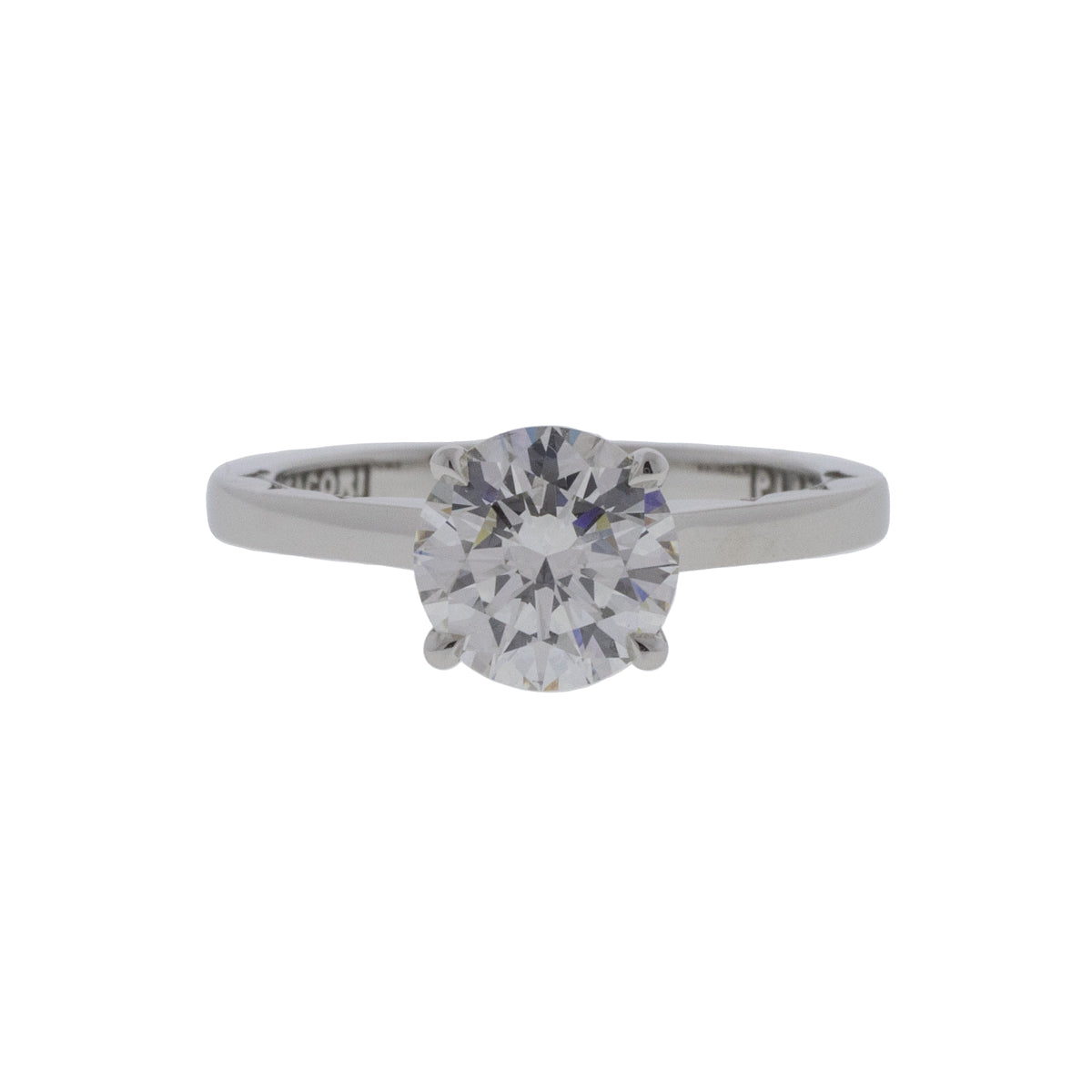 Platinum Tacori 1.13ct Round Brilliant Diamond Ring