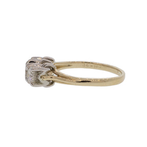 Knotted Three-Stone Diamond Ring
