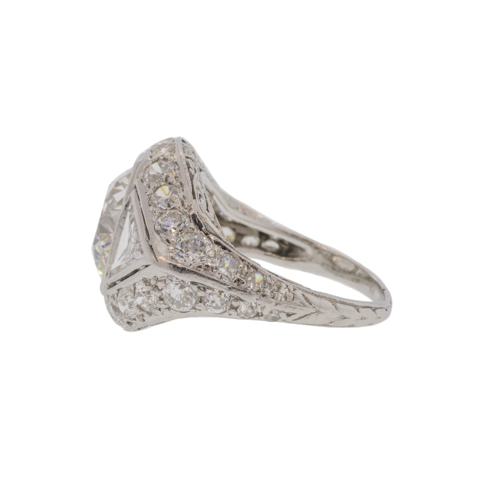 Old European Cut Diamond Antique Platinum Ring