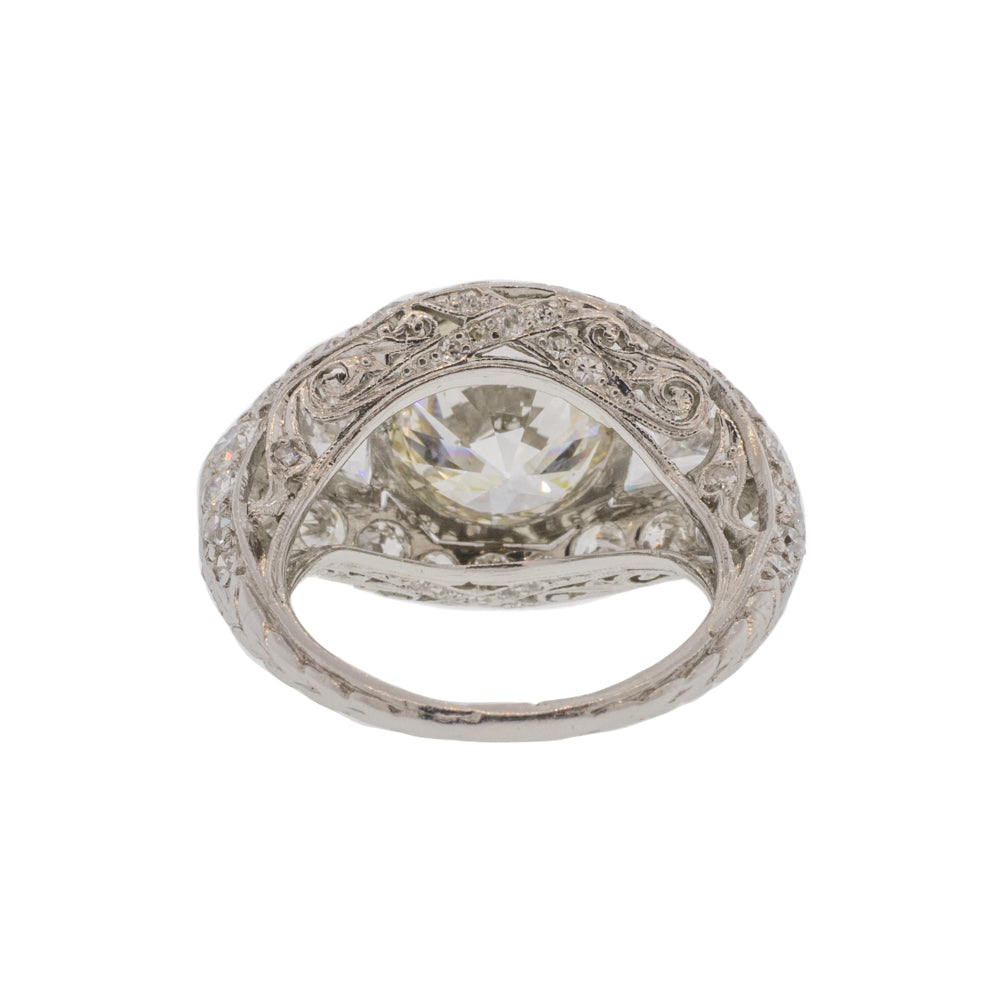 Old European Cut Diamond Antique Platinum Ring