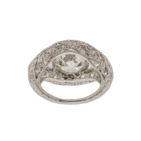 Old European Cut Diamond Antique Platinum Ring