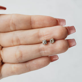 Diamond Solitaire Studs With Halo Jackets