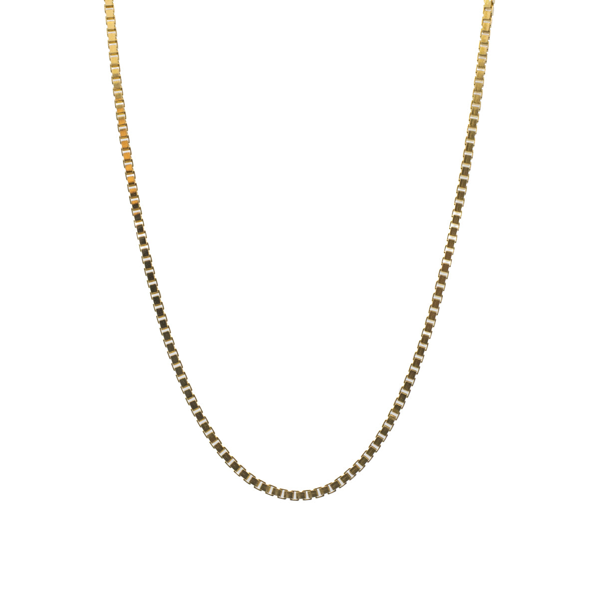 Solid 14K Yellow Gold 18" Box Chain