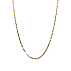 Solid 14K Yellow Gold 18" Box Chain