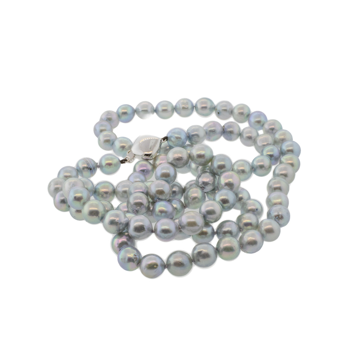 Opera-Length Silver Akoya Pearl 32" Strand