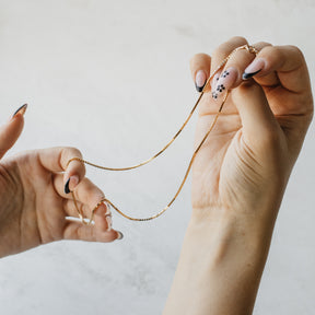 Solid 14K Yellow Gold 18" Box Chain