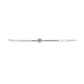 Diamond Solitaire White Gold Bangle Bracelet