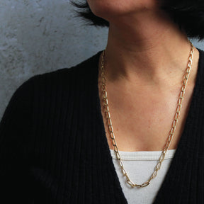 -Yellow Gold Twisted Cable Link Chain