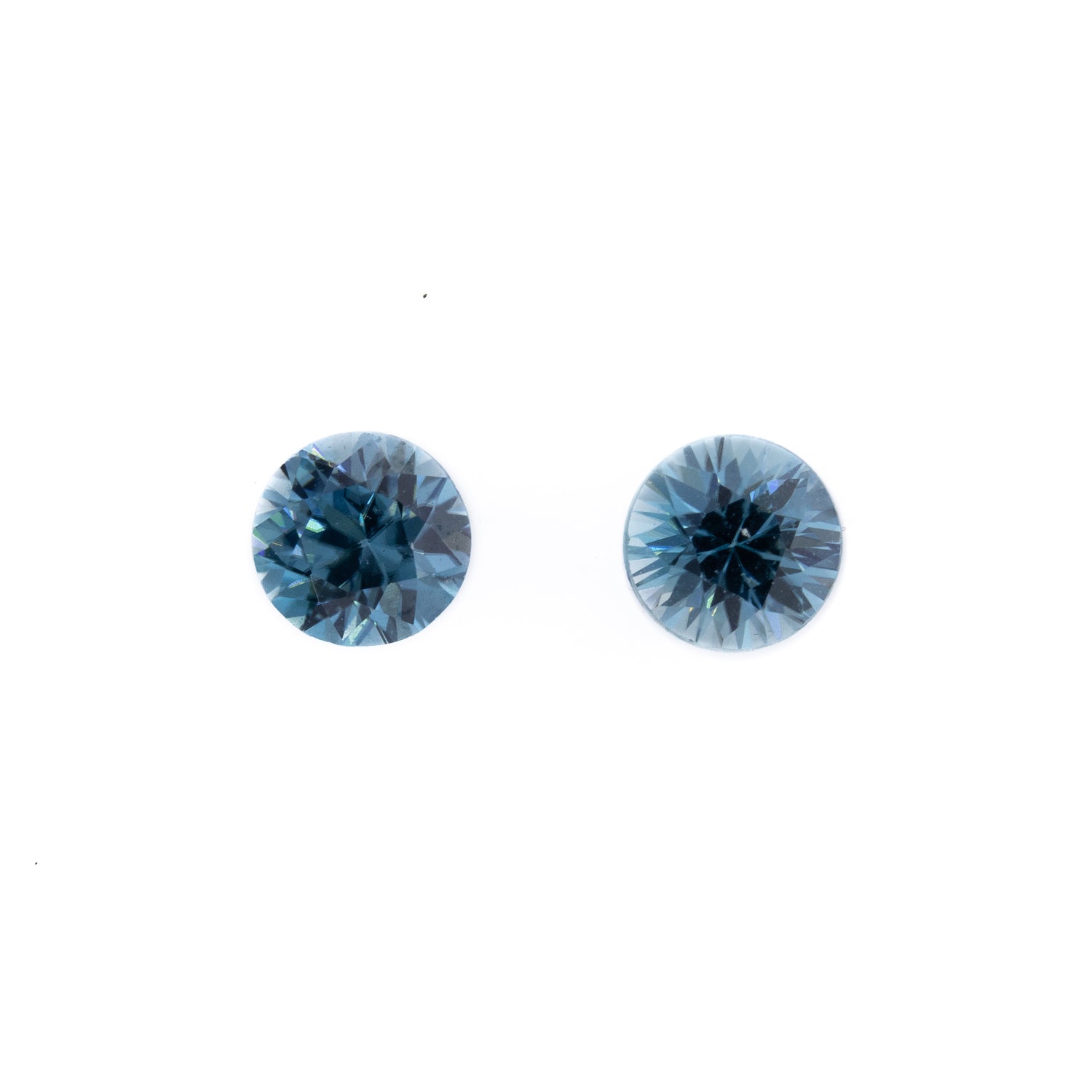 -0.75ctw Pair of Natural Blue Zircon