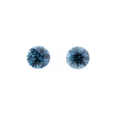-0.75ctw Pair of Natural Blue Zircon