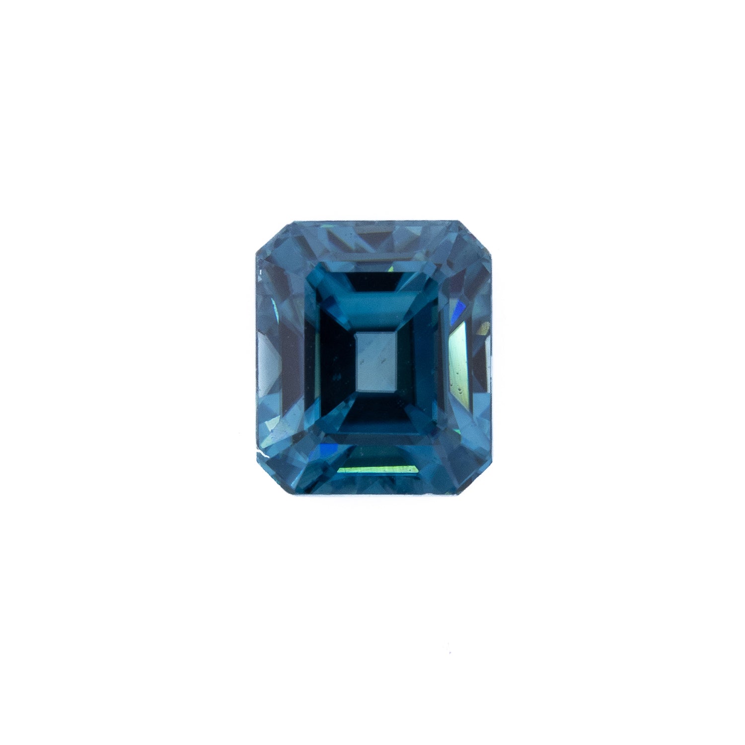 -1.63ct Emerald Cut Blue Zircon