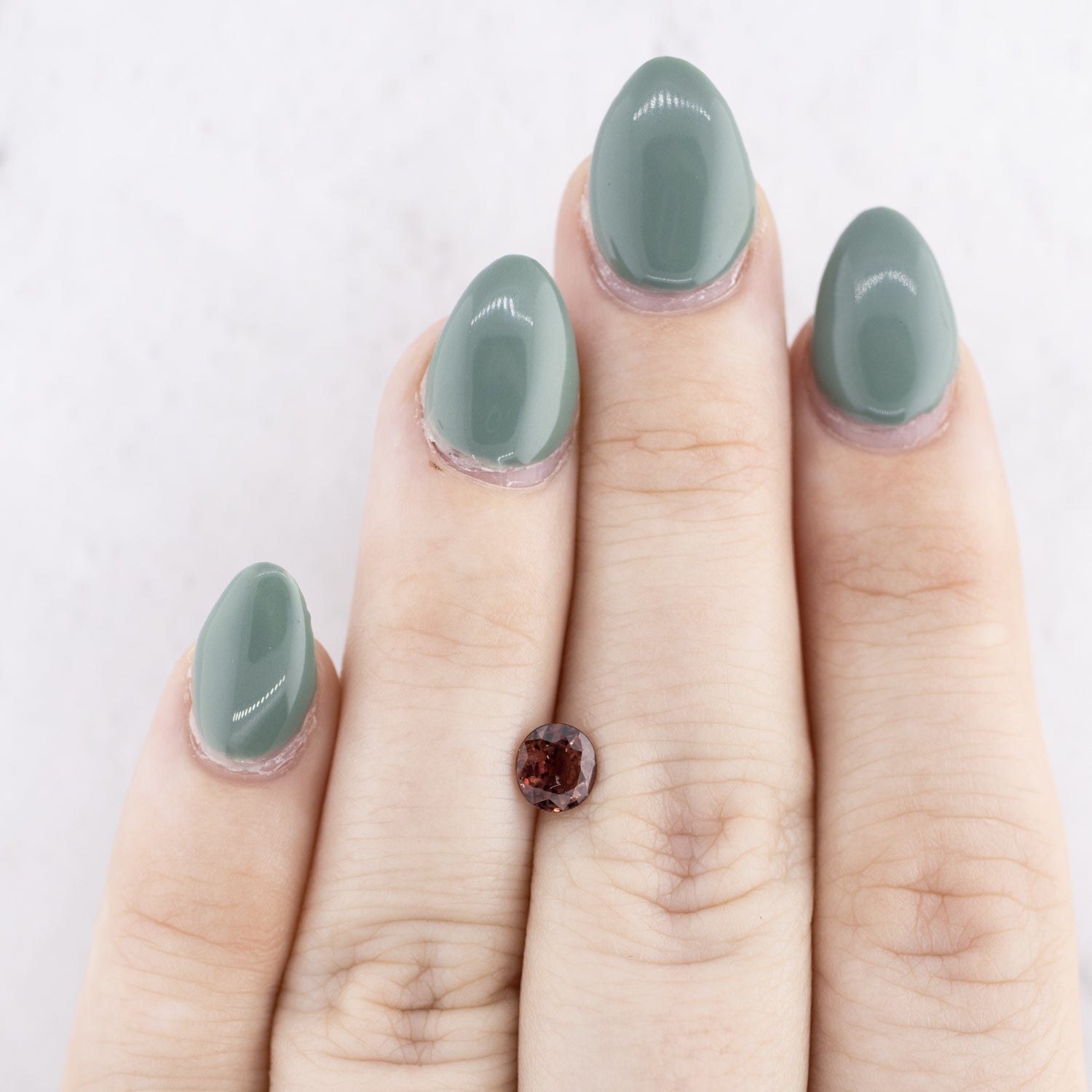 -0.80ct Custom Cut Round Wine-Red Sapphire