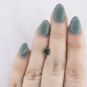 -0.96ct Trillion Cut Natural Teal Sapphire
