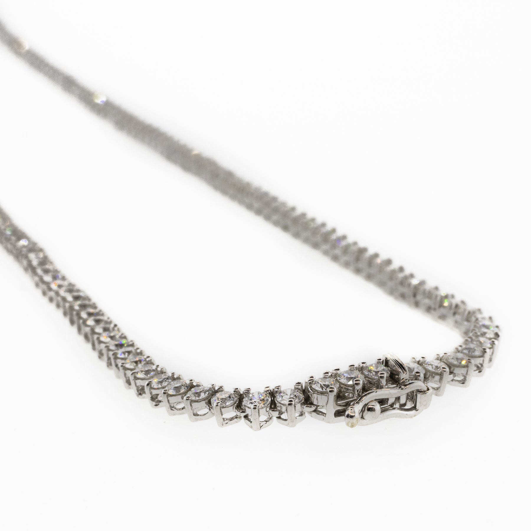 -18K White Gold Diamond Choker