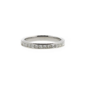 Princess-Cut 12 Stone Platinum Diamond Anniversary Band