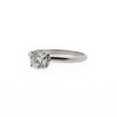 Traditional Four-Prong Diamond White Gold Solitaire Ring