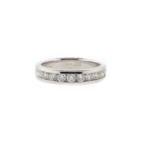 11 Stone Channel Set White Gold Diamond Band
