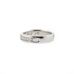 11 Stone Channel Set White Gold Diamond Band