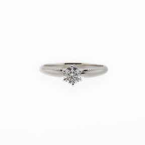 Round Brilliant Diamond Solitaire White Gold Ring